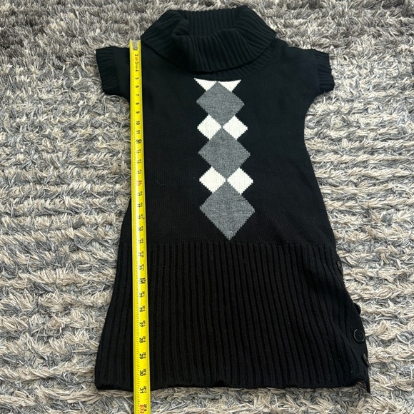 Black Argyle Sweater Dress - Picture 6 of 6